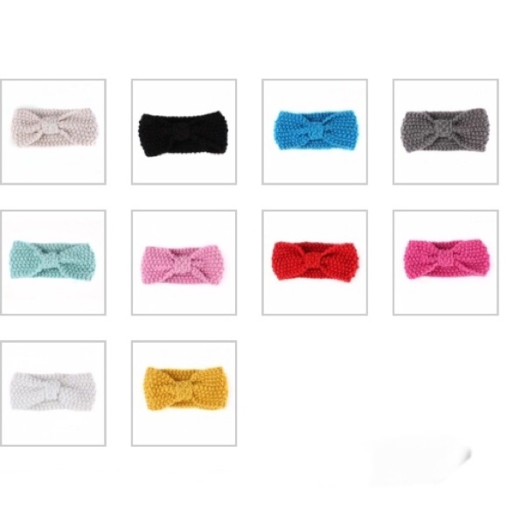 NEW Beautiful Crochet Baby Headband/ Various Color - Picture 3 of 6